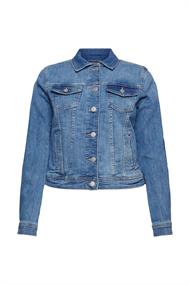 Jeansjacke im Used-Look blue light washed