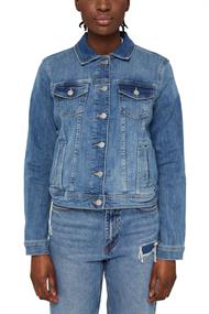 Jeansjacke im Used-Look blue light washed