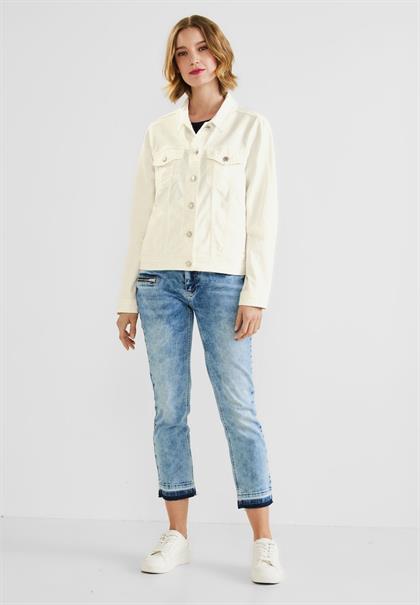 Jeansjacke in Ecru ecru washed