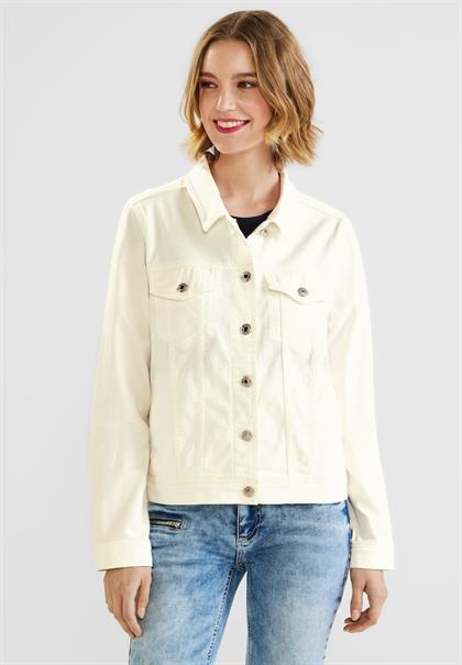 Jeansjacke in Ecru ecru washed