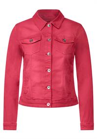 Jeansjacke in Garment Dye strawberry red