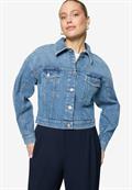 Jeansjacke kurz mit Knopfleiste middle blue denim
