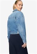 Jeansjacke kurz mit Knopfleiste middle blue denim