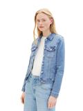 Jeansjacke mit Bio-Baumwolle light stone blue denim