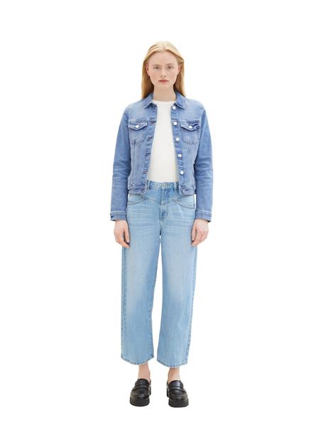 Jeansjacke mit Bio-Baumwolle light stone blue denim