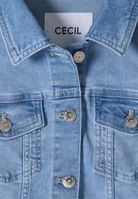 Jeansjacke mit Brusttaschen und Knöpfen light blue washed