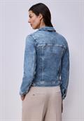 Jeansjacke mit Brusttaschen und Knöpfen medium blue wash