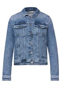 Jeansjacke mit Brusttaschen und Knöpfen medium blue wash