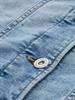 Jeansjacke mit Eingriffstaschen clean light stone blue denim