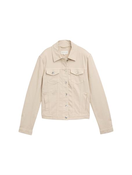 Jeansjacke mit Eingriffstaschen sand stone beige