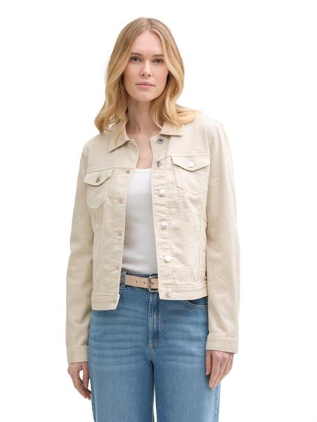 Jeansjacke mit Eingriffstaschen sand stone beige