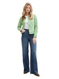 Jeansjacke mit Eingriffstaschen true green