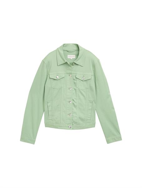 Jeansjacke mit Eingriffstaschen true green