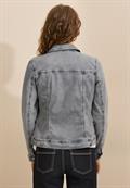 Jeansjacke mit Hemdkragen mid grey used wash