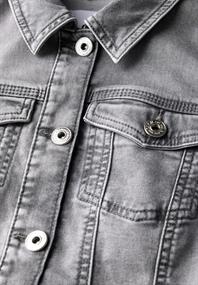 Jeansjacke mit Hemdkragen mid grey used wash