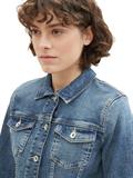Jeansjacke mit recycelter Baumwolle used dark stone blue denim