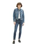 Jeansjacke mit recycelter Baumwolle used dark stone blue denim