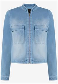 Jeansjacke mit Reißverschluss blue denim