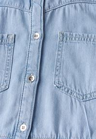 Jeanskleid mit Knopfleiste light blue washed