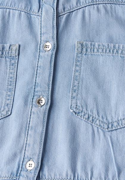 Jeanskleid mit Knopfleiste light blue washed