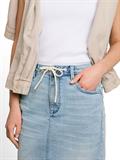Jeansrock mit Kordelzug light stone blue denim