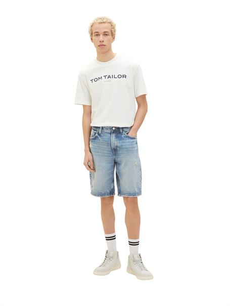 Jeansshorts destroyed light stone blue den