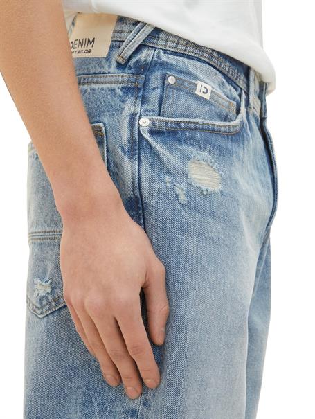 Jeansshorts destroyed light stone blue den
