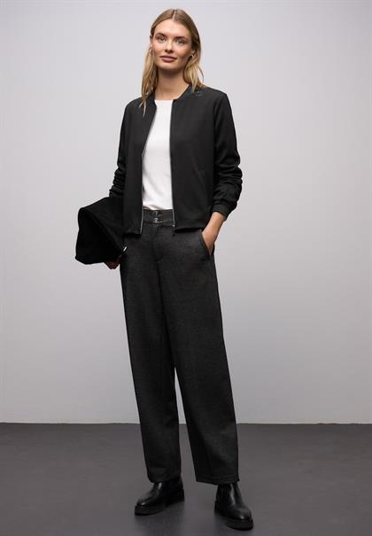 Jersey-Blouson mit Glitzer black