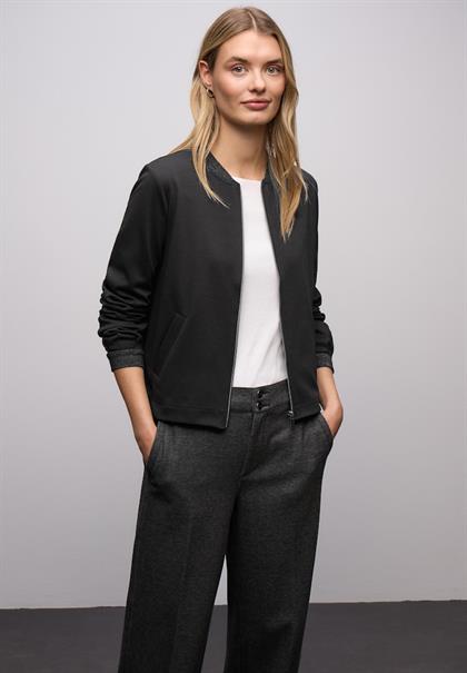 Jersey-Blouson mit Glitzer black