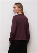 Jersey-Blouson mit Glitzer jazz berry