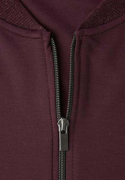 Jersey-Blouson mit Glitzer jazz berry