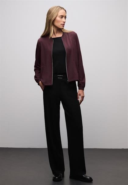 Jersey-Blouson mit Glitzer jazz berry