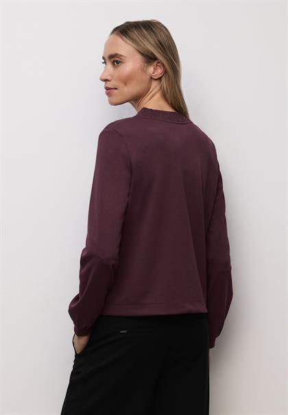 Jersey-Blouson mit Glitzer jazz berry