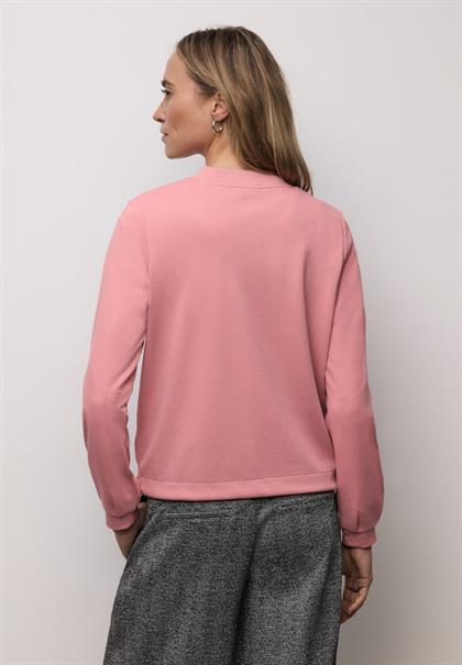 Jersey-Blouson mit Glitzer powder pink