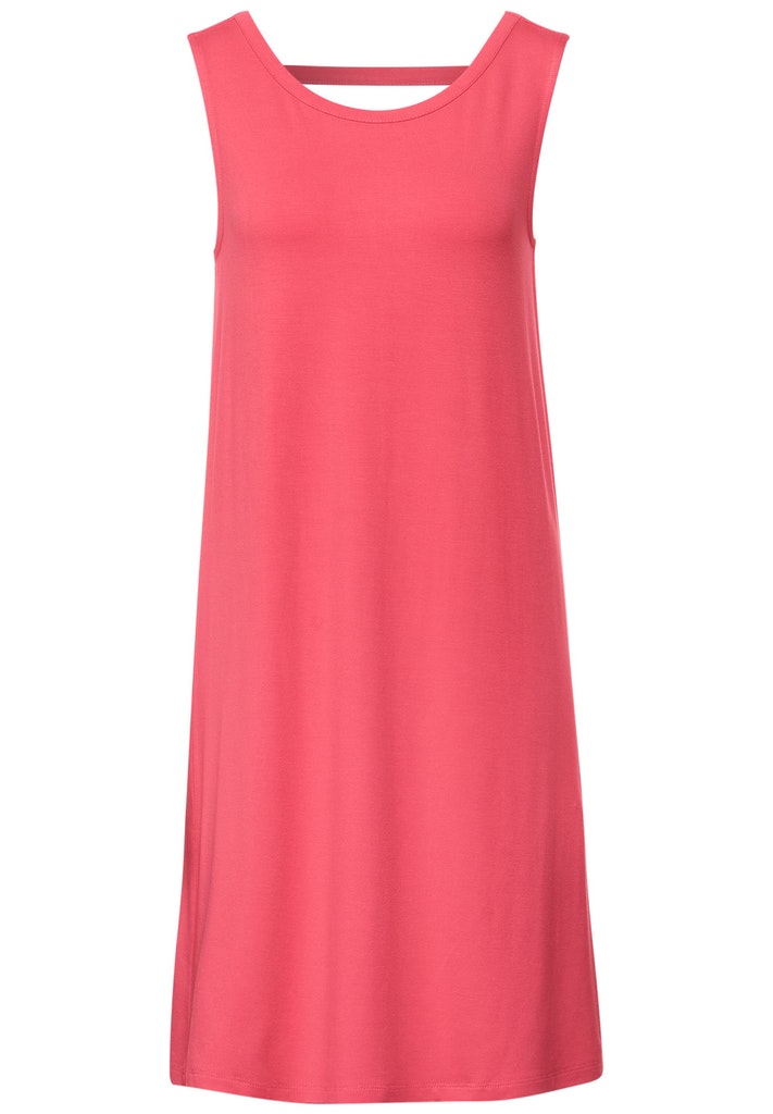 Street One Damen Kleid Jersey Kleid in Unifarbe intense coral bequem online  kaufen bei