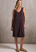 Jersey-Kleid mit Knoten fudge red
