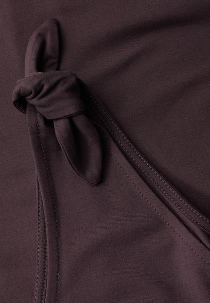 Jersey-Kleid mit Knoten fudge red