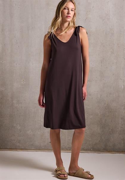 Jersey-Kleid mit Knoten fudge red