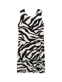 Jersey Kleid mit Rückendetail abstract beige zebra