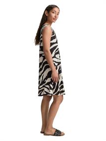Jersey Kleid mit Rückendetail abstract beige zebra