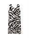 Jersey Kleid mit Rückendetail abstract beige zebra
