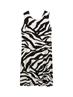 Jersey Kleid mit Rückendetail abstract beige zebra