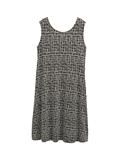 Jersey Kleid mit Rückendetail abstract black grid design