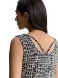 Jersey Kleid mit Rückendetail abstract black grid design