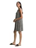 Jersey Kleid mit Rückendetail abstract black grid design
