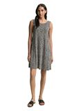 Jersey Kleid mit Rückendetail abstract black grid design