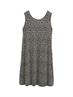 Jersey Kleid mit Rückendetail abstract black grid design