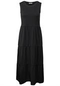 Jersey-Kleid mit Volants black