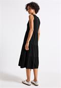 Jersey-Kleid mit Volants black