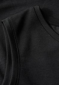 Jersey-Kleid mit Volants black